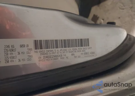 2019 Dodge Grand Caravan Sxt из США, поврежденный, VIN 2C4RDGCG7KR692439